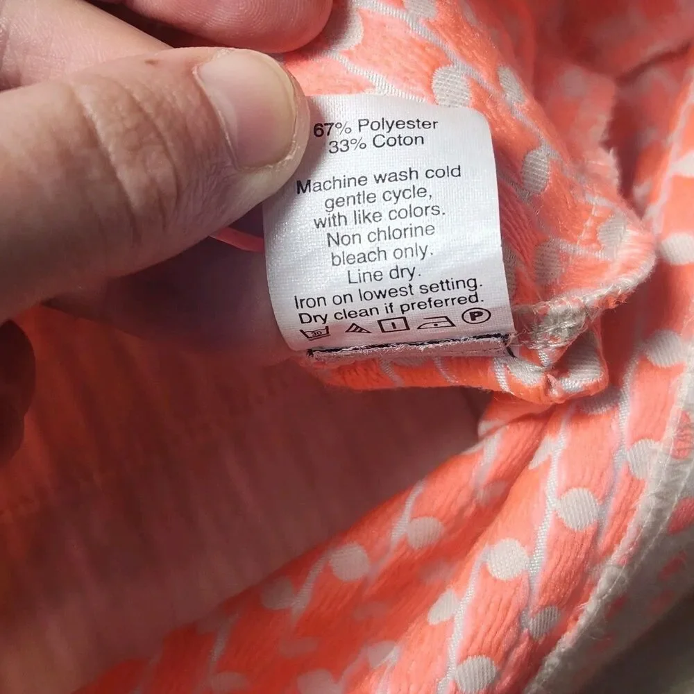 J.Crew Polka Dot Shorts Women's 6 Pink Coral Dressy Casual Preppy Summer Spring